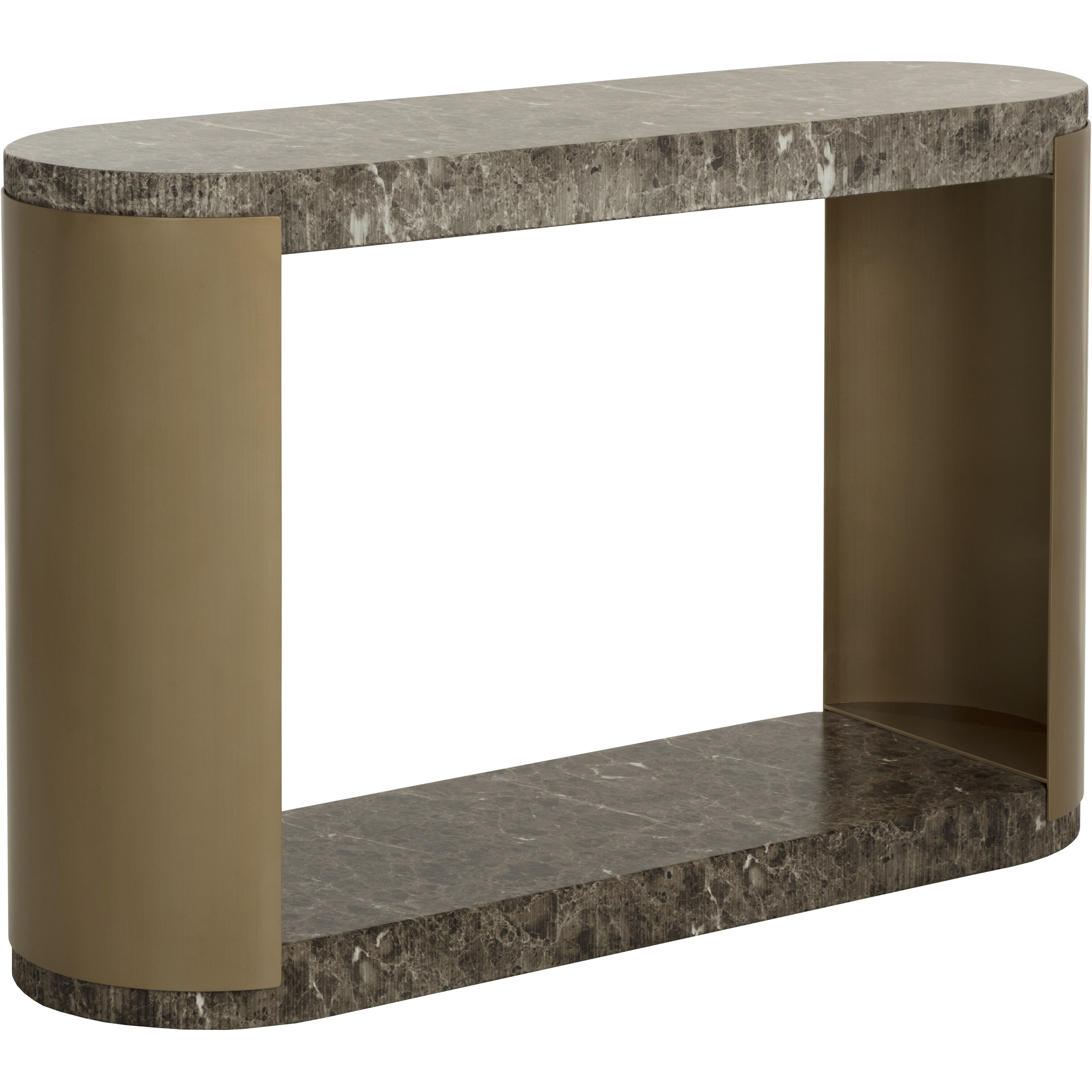 Cavette 50 X 32.5 inch Marble Look / Dark Emperador Outdoor Console Table